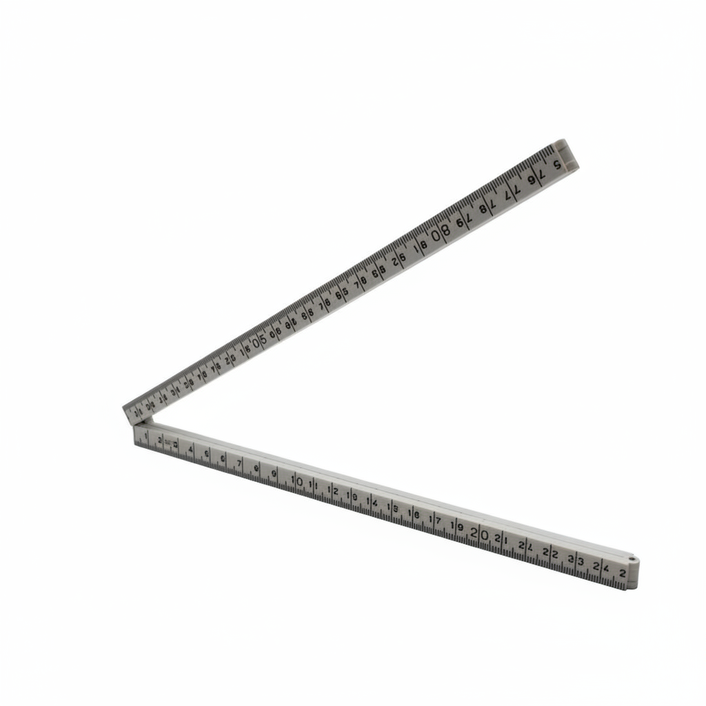 opklapbare duimstok een meter wit zwart vdboomtools.nl